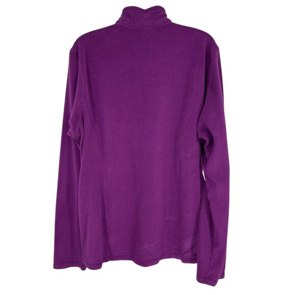REI Co-Op Womens Purple Fleece Pullover 1/4 Zip Long Sleeve Jacket XXL - Picture 4 of 9
